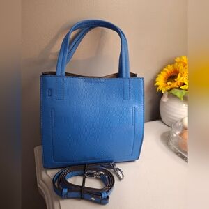 Banana Republic Blue Leather And Suede Mini Tote Bag EUC
